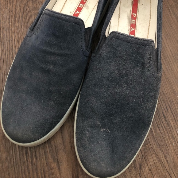 Prada sport Pull on/Slip on suede navy blue size 6 - Picture 2 of 3